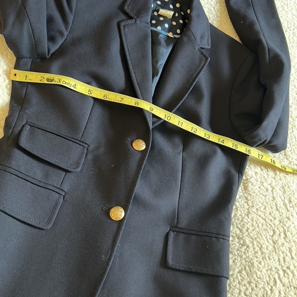 J Crew Schoolboy Wool Blazer Blue Size 0 - Picture 7 of 11